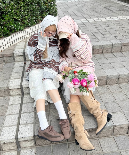 WC(ダブル シー)の「スターパターンバンダナ(バンダナ/スカーフ・レディース・ピンク/ホワイト・FREE)」の11枚目の写真