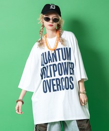 a.p.o.v. アメカジ調ロゴビッグプリントスーパーオーバーサイズTシャツ