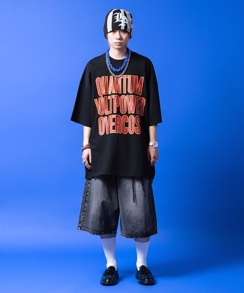 a.p.o.v.(エーピーオービー)の「a.p.o.v. アメカジ調ロゴビッグプリントスーパーオーバーサイズTシャツ(Tシャツ/カットソー・メンズ・ブラック/ネイビー/ホワイト・ONESIZE)」の9枚目の写真