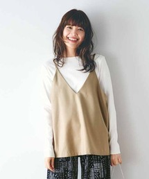 リブ イン コンフォート 手間いらずでレイヤード上手に キャミベスト&リブインナーセット