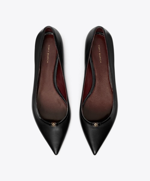 TORY BURCH(トリーバーチ)の「ダブルTバックル ポインテッドトゥ フラット(バレエシューズ・レディース・ブラック・23cm)」の4枚目の写真