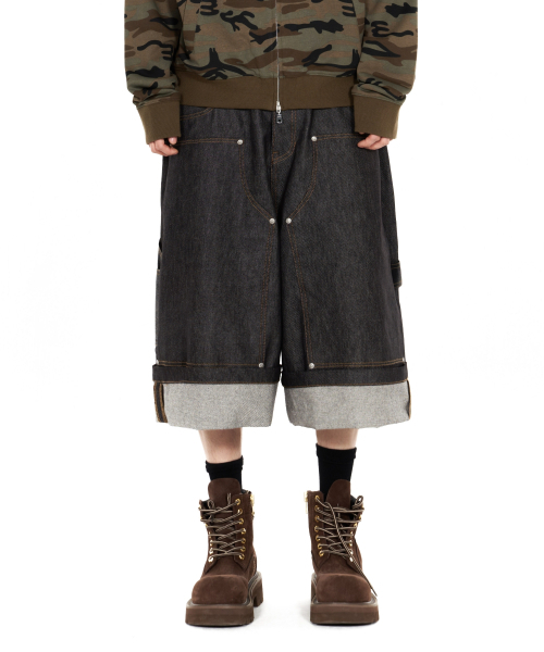 IDWS（アイドンワナセル）の「Fix Roll Up Carpenter Bermuda Shorts Indigo（その他パンツ・レディース・その他・0/1/2）」の17枚目の写真