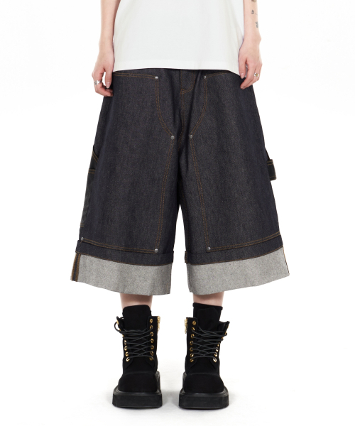 IDWS（アイドンワナセル）の「Fix Roll Up Carpenter Bermuda Shorts Indigo（その他パンツ・レディース・その他・0/1/2）」の19枚目の写真