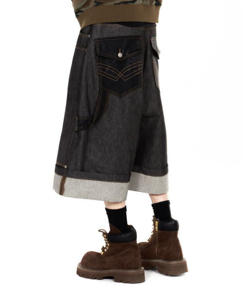 IDWS（アイドンワナセル）の「Fix Roll Up Carpenter Bermuda Shorts Indigo（その他パンツ・レディース・その他・0/1/2）」の5枚目の写真