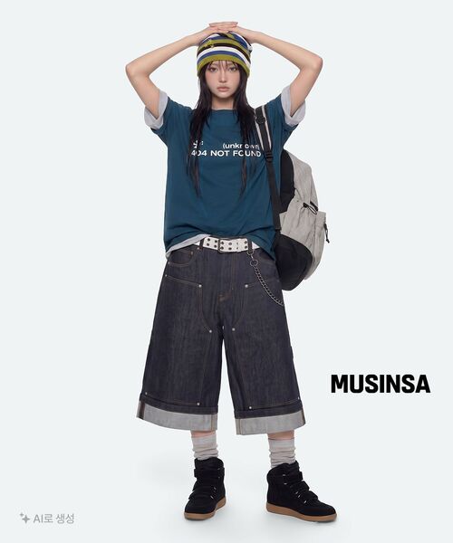 IDWS（アイドンワナセル）の「Fix Roll Up Carpenter Bermuda Shorts Indigo（その他パンツ・レディース・その他・0/1/2）」の4枚目の写真