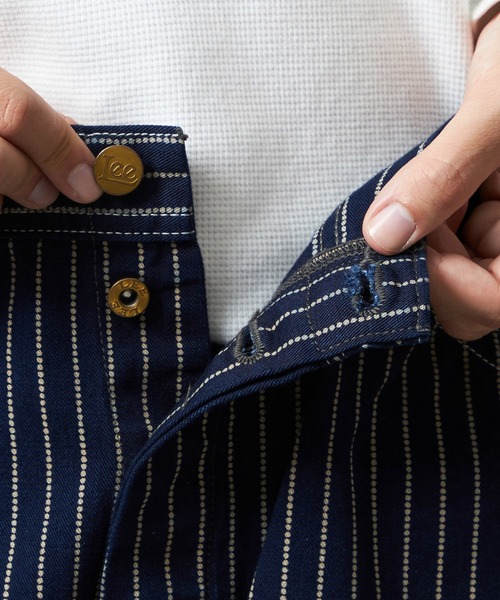 Lee(リー)の「Lee/リー VINTAGE PAINTER PANTS/ビンテージぺインターパンツ DUNGAREES(その他パンツ・メンズ・ライトインディゴブルー/ストライプ・LARGE/MEDIUM/SMALL/X-LARGE)」の11枚目の写真