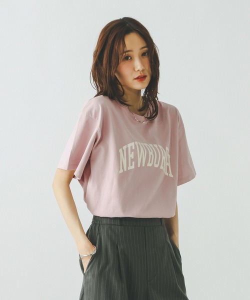 GLOBAL WORK(グローバルワーク)の「冷感コットンプリントTシャツ/636802(Tシャツ/カットソー・レディース・ライトブルー/グレイッシュベージュ/グレー系その他7/ホワイト/ダークブラウン/ライトピンク・LARGE/MEDIUM)」の6枚目の写真