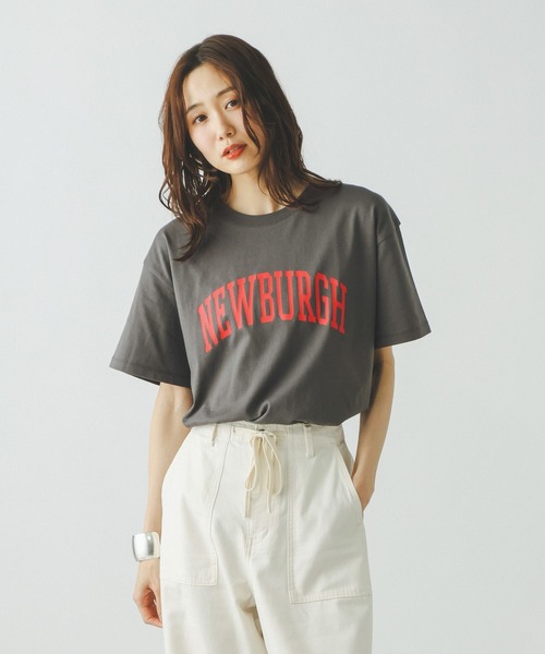 GLOBAL WORK(グローバルワーク)の「冷感コットンプリントTシャツ/636802(Tシャツ/カットソー・レディース・ライトブルー/グレイッシュベージュ/グレー系その他7/ホワイト/ダークブラウン/ライトピンク・LARGE/MEDIUM)」の2枚目の写真