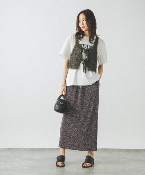 GLOBAL WORK(グローバルワーク)の「冷感コットンプリントTシャツ/636802(Tシャツ/カットソー・レディース・ライトブルー/グレイッシュベージュ/グレー系その他7/ホワイト/ダークブラウン/ライトピンク・LARGE/MEDIUM)」の8枚目の写真