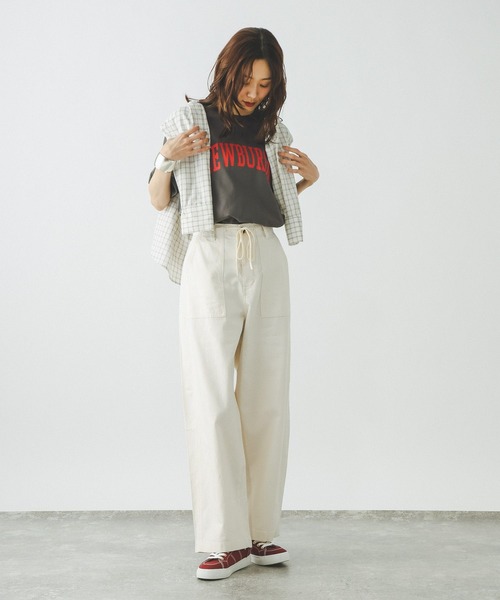 GLOBAL WORK(グローバルワーク)の「冷感コットンプリントTシャツ/636802(Tシャツ/カットソー・レディース・ライトブルー/グレイッシュベージュ/グレー系その他7/ホワイト/ダークブラウン/ライトピンク・LARGE/MEDIUM)」の12枚目の写真