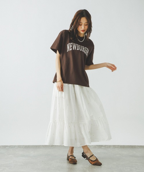GLOBAL WORK(グローバルワーク)の「冷感コットンプリントTシャツ/636802(Tシャツ/カットソー・レディース・ライトブルー/グレイッシュベージュ/グレー系その他7/ホワイト/ダークブラウン/ライトピンク・LARGE/MEDIUM)」の15枚目の写真
