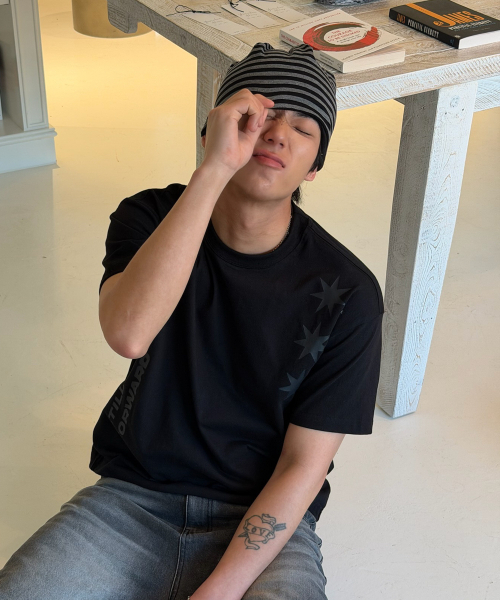 AMOU（アモウ）の「Motion Half T-Shirts Black（Tシャツ/カットソー・メンズ・その他・3/2/1）」の5枚目の写真