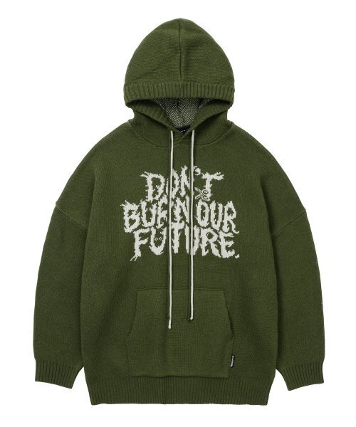 AJOBYAJO（アジョバイアジョ）の「[PBA] DBOF Wool Knit Hoodie [KHAKI]（ニット/セーター・レディース・その他・SMALL）」の2枚目の写真