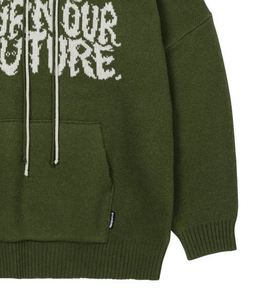 AJOBYAJO（アジョバイアジョ）の「[PBA] DBOF Wool Knit Hoodie [KHAKI]（ニット/セーター・レディース・その他・SMALL）」の5枚目の写真