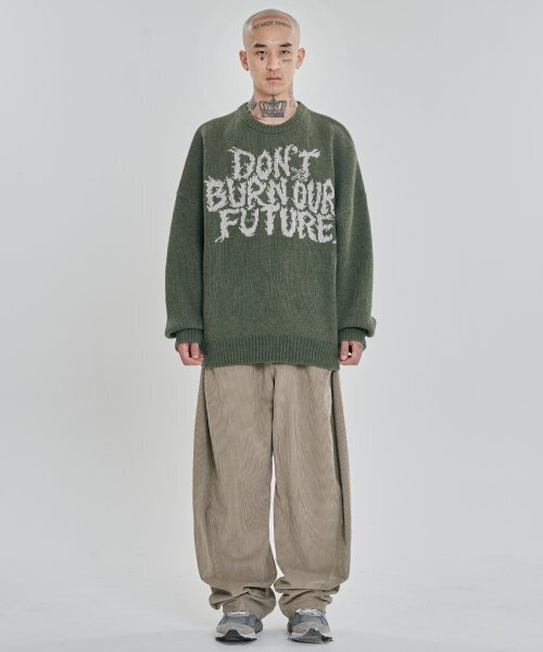 AJOBYAJO（アジョバイアジョ）の「[PBA] DBOF Wool Knit Hoodie [KHAKI]（ニット/セーター・レディース・その他・SMALL）」の7枚目の写真