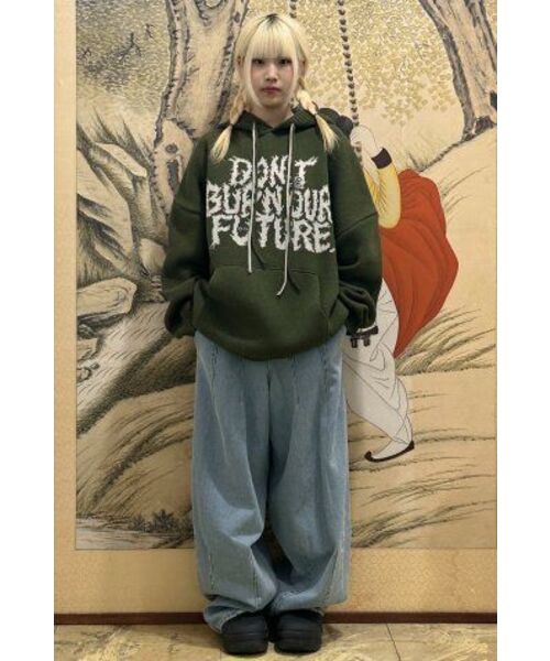 AJOBYAJO（アジョバイアジョ）の「[PBA] DBOF Wool Knit Hoodie [KHAKI]（ニット/セーター・レディース・その他・SMALL）」の13枚目の写真