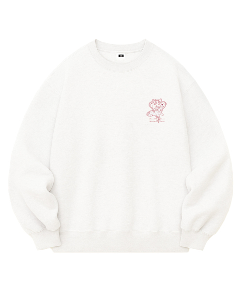 RANDOMOFF(ランダムオフ)の「OFF TORA OVER FIT SWEATSHIRT (3color)(スウェット・レディース・ホワイト/ライトグレー/ブラック・SMALL/MEDIUM/LARGE/X-LARGE)」の4枚目の写真