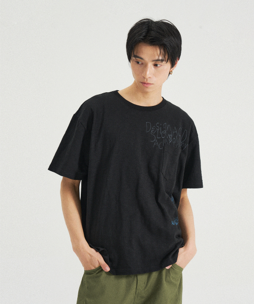 SLOWACID（スローアシッド）の「ポケットノートスラブ半袖Tシャツ[ブラック]（Tシャツ/カットソー・レディース・その他・SMALL/MEDIUM/LARGE/X-LARGE）」の2枚目の写真