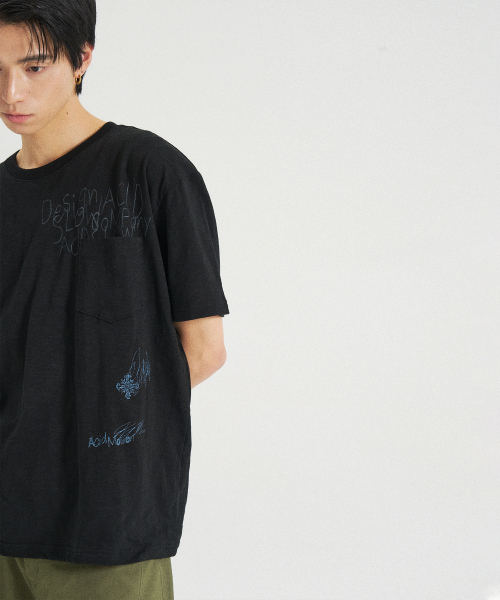 SLOWACID（スローアシッド）の「ポケットノートスラブ半袖Tシャツ[ブラック]（Tシャツ/カットソー・レディース・その他・SMALL/MEDIUM/LARGE/X-LARGE）」の3枚目の写真