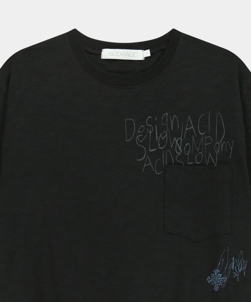 SLOWACID（スローアシッド）の「ポケットノートスラブ半袖Tシャツ[ブラック]（Tシャツ/カットソー・レディース・その他・SMALL/MEDIUM/LARGE/X-LARGE）」の6枚目の写真