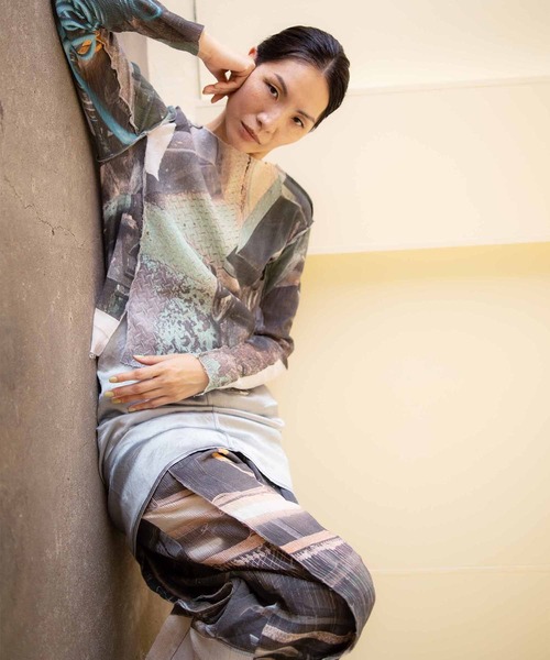 kotohayokozawa(コトハヨコザワ)の「GRAPHIC YORYU PANTS(その他パンツ・レディース・ライトブルー/チャコールグレー・1)」の4枚目の写真