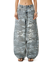 Camouflage Barrel Jeans DCWPT020LIGHTBLUE
