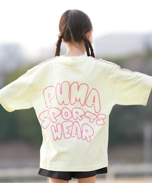 PUMA（プーマ）の「PUMA/プーマ キッズ 半袖 Tシャツ 634517（Tシャツ/カットソー・キッズ・ライトイエロー/ピンク/ブラック・128cm/140cm/152）」の2枚目の写真
