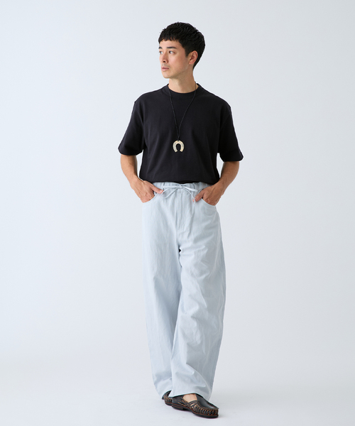 LOOPWHEELER(ループウィラー)の「LOOPWHEELER for LOWERCASE ツリテンジク ビッグTシャツ(Tシャツ/カットソー・メンズ・ホワイト/ブラック/ネイビー・SMALL/X-LARGE/LARGE/MEDIUM)」の6枚目の写真