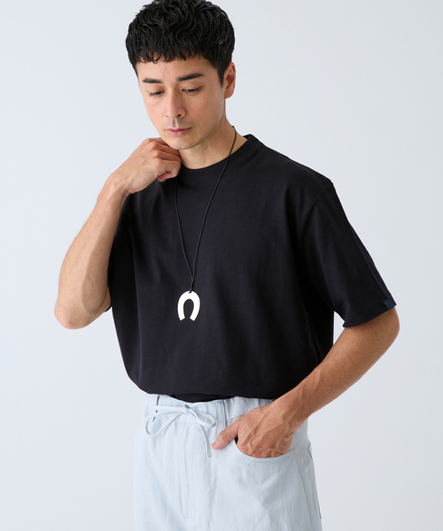 LOOPWHEELER(ループウィラー)の「LOOPWHEELER for LOWERCASE ツリテンジク ビッグTシャツ(Tシャツ/カットソー・メンズ・ホワイト/ブラック/ネイビー・SMALL/X-LARGE/LARGE/MEDIUM)」の7枚目の写真