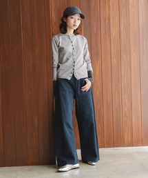 INOIE（イノイエ）の「[INOIE］カーヴィーワイドパネルパンツ（チノパンツ）」