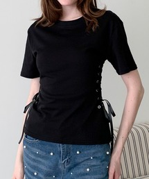 【Jasmine】サイドリボンタイトTシャツ