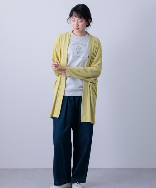 MARAI（マーライ）の「UVケア ロングカーディガン（カーディガン/ボレロ・レディース・ライム/ブルー/オフホワイト/グレー/ブラック・フリー）」の14枚目の写真
