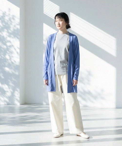 MARAI（マーライ）の「UVケア ロングカーディガン（カーディガン/ボレロ・レディース・ライム/ブルー/オフホワイト/グレー/ブラック・フリー）」の22枚目の写真