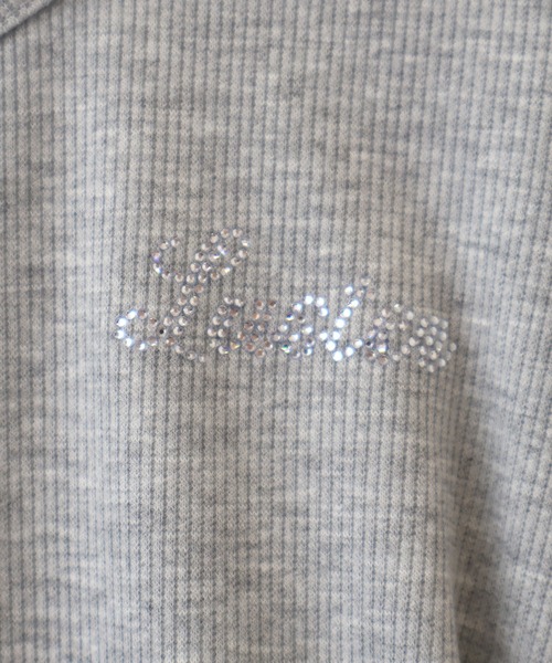 SpRay(スプレイ)の「テレコヘンリーネックホルタートップス(Tシャツ/カットソー・レディース・ブルー/アイボリー/ホワイト×ブラック/ブラック×ホワイト/グレー/ブラック・FREE)」の20枚目の写真