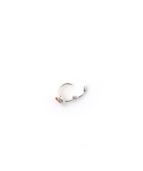 colleca la（コレカラ）の「[silver925]ハートストーン ミニサイズフープピアス〈金属アレルギー対応〉（ピアス（両耳用）・レディース・レッド/クリア・FREE）」の10枚目の写真