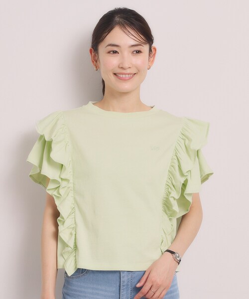 ITS'DEMO(イッツデモ)の「<Lee> RUFFLESLEEVES TEE(Tシャツ/カットソー・レディース・ライトイエロー系/ブラック/オフホワイト・00)」の16枚目の写真