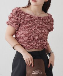 【新素材ベロア】《10色展開/伸縮性あり◎》ふわふわシャーリングTシャツ