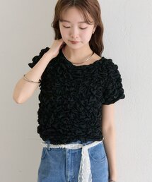 mystic | 《新色RED》ふわふわシャーリングTシャツ(Tシャツ/カットソー)