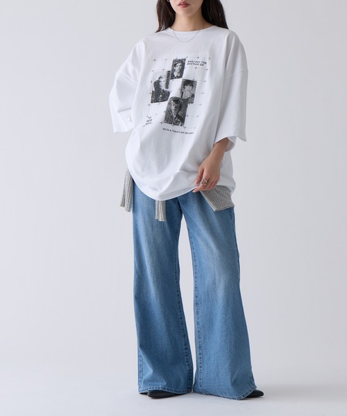 COLONY 2139(コロニートゥーワンスリーナイン)の「アソートフォトBIGTシャツ(Tシャツ/カットソー・レディース・サックスブルー/グレー/ホワイト・FREE)」の6枚目の写真