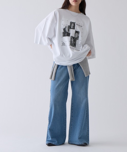 COLONY 2139(コロニートゥーワンスリーナイン)の「アソートフォトBIGTシャツ(Tシャツ/カットソー・レディース・サックスブルー/グレー/ホワイト・FREE)」の9枚目の写真