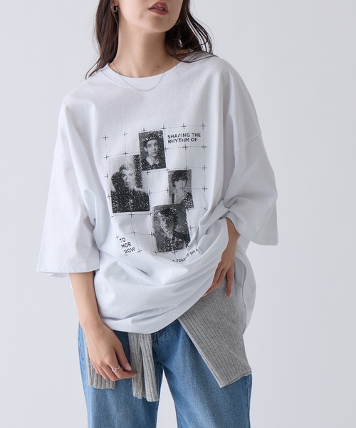 COLONY 2139(コロニートゥーワンスリーナイン)の「アソートフォトBIGTシャツ(Tシャツ/カットソー・レディース・サックスブルー/グレー/ホワイト・FREE)」の8枚目の写真