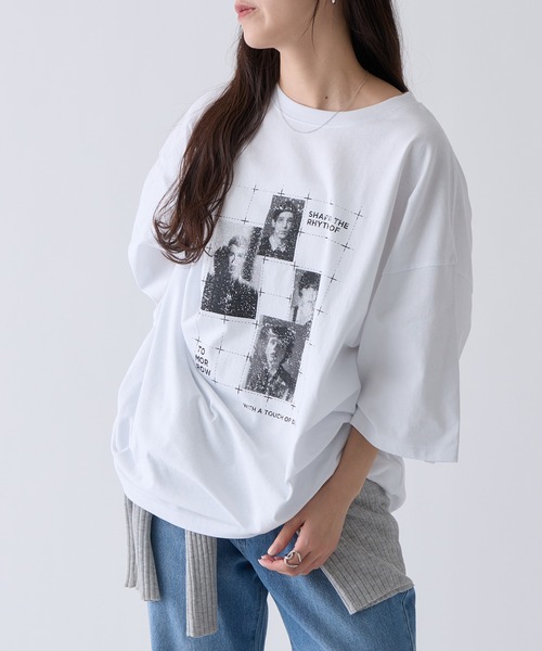COLONY 2139(コロニートゥーワンスリーナイン)の「アソートフォトBIGTシャツ(Tシャツ/カットソー・レディース・サックスブルー/グレー/ホワイト・FREE)」の7枚目の写真