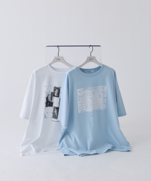 COLONY 2139(コロニートゥーワンスリーナイン)の「アソートフォトBIGTシャツ(Tシャツ/カットソー・レディース・サックスブルー/グレー/ホワイト・FREE)」の16枚目の写真