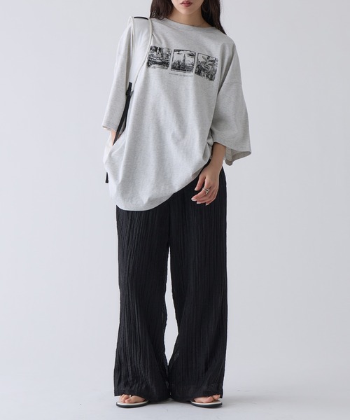 COLONY 2139(コロニートゥーワンスリーナイン)の「アソートフォトBIGTシャツ(Tシャツ/カットソー・レディース・サックスブルー/グレー/ホワイト・FREE)」の18枚目の写真