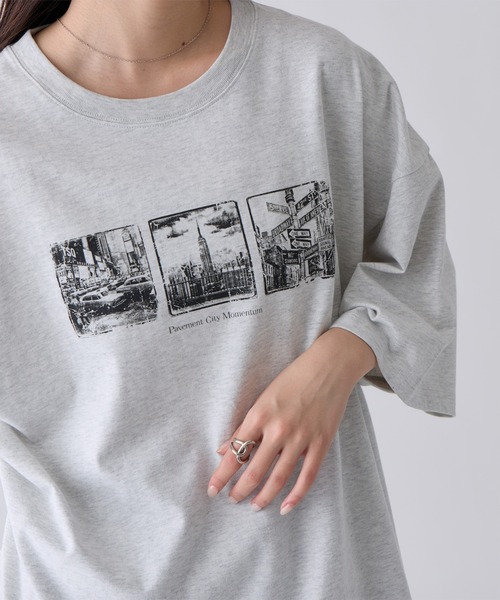 COLONY 2139(コロニートゥーワンスリーナイン)の「アソートフォトBIGTシャツ(Tシャツ/カットソー・レディース・サックスブルー/グレー/ホワイト・FREE)」の19枚目の写真