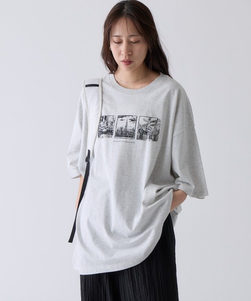 COLONY 2139(コロニートゥーワンスリーナイン)の「アソートフォトBIGTシャツ(Tシャツ/カットソー・レディース・サックスブルー/グレー/ホワイト・FREE)」の22枚目の写真