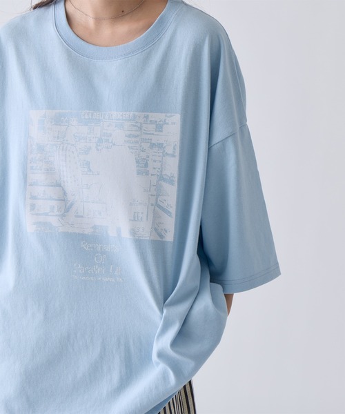 COLONY 2139(コロニートゥーワンスリーナイン)の「アソートフォトBIGTシャツ(Tシャツ/カットソー・レディース・サックスブルー/グレー/ホワイト・FREE)」の12枚目の写真
