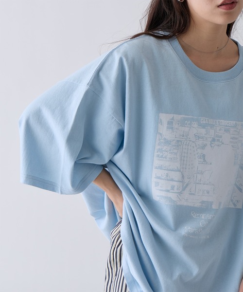 COLONY 2139(コロニートゥーワンスリーナイン)の「アソートフォトBIGTシャツ(Tシャツ/カットソー・レディース・サックスブルー/グレー/ホワイト・FREE)」の13枚目の写真