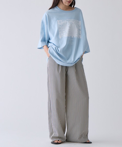 COLONY 2139(コロニートゥーワンスリーナイン)の「アソートフォトBIGTシャツ(Tシャツ/カットソー・レディース・サックスブルー/グレー/ホワイト・FREE)」の5枚目の写真