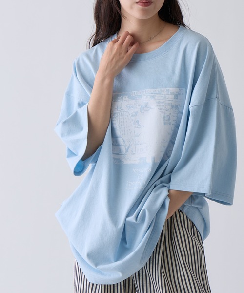 COLONY 2139(コロニートゥーワンスリーナイン)の「アソートフォトBIGTシャツ(Tシャツ/カットソー・レディース・サックスブルー/グレー/ホワイト・FREE)」の15枚目の写真